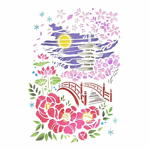 人気 冬 お歳暮 ギフト クリスマス プレゼント 【5セット】 トラストプリンティング 切り絵キット 庭園と五重塔-A4white-H ハンドメイドペーパーカッ...