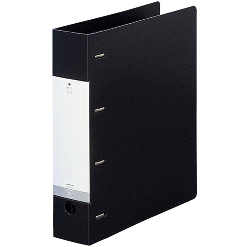 人気 冬 お歳暮 ギフト クリスマス プレゼント 【5セット】 LIHIT LAB. リクエスト D型リングファイル A4S 4穴 ブラック G1280-24-...