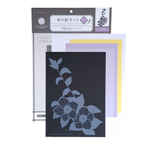 人気 冬 お歳暮 ギフト クリスマス プレゼント 【5セット】 トラストプリンティング 季節の花シリーズ(色付けタイプ) ムクゲ M-03X5