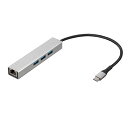 ナカバヤシ LANアダプタ付USB3.2Gen1Type-C 3ポート変換アルミハブ/シルバー UH-C3L343SL | スマホ pc スマートフォン タブレット 周辺機器 アクセサリー 関連単語 タッチペン モニター デジタルケーブル ネットワーク WIFI パソコン 変換 コネクタ アダプター(2)