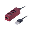 ナカバヤシ USB2.0 4ポートハブ 0.3m レッド UH-2404R | PC スマホ 機器 関連:アダプタ 延長 ケーブル タイプ 充電 メモリー usbメモリ ハブ コンセント 変換 充電器 容量 type(2)