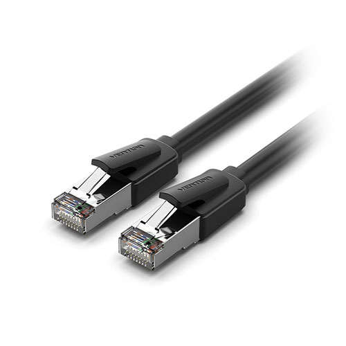 VENTION Cat.8 SFTP LANケーブル ブラック 10m ブラック IK-0224 | ケーブル 関連単語 デジタル usb PC 周辺機器 アクセサリー 転送 信号 DVI 変換 ケーブル HDMI VGA インターフェース ディスプレイ パソコン DVD アナログ