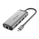 VENTION 多機能 PDドッキングステーション USB-C to HDMI/USB3.0*3/RJ45/TF/SD 0.15M メタルタイプ グレー CN-8085 | スマホ pc スマートフォン タブレット 周辺機器 アクセサリー 関連単語 モニター デジタルケーブル ネットワーク WIFI パソコン 変換 コネクタ(2)