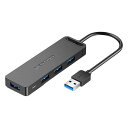 VENTION 4-Port USB 3.0 ハブ セルフパワー / バスパワー対応 0.15m ブラック CH-8283 | スマホ pc スマートフォン タブレット 周辺機器 アクセサリー 関連単語 デジタルケーブル ネットワーク WIFI パソコン 変換 コネクタ アダプター ハブ 電源 ドライブ 無線