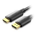 VENTION 4K DisplayPort to HDMIケーブル 1m ブラック HF-0118 | ケーブル 関連単語 ディスプレイ パソコン DVD アナログ デジタル usb PC 周辺機器 アクセサリー 転送 信号 DVI 変換 ケーブル HDMI VGA インターフェース(2)