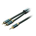VENTION 3.5mm Male to 2RCA Male オーディオケーブル 1.5m グリーン BC-1030 | ケーブル 関連単語 デジタル usb PC 周辺機器 アクセサリー 転送 信号 DVI 変換 ケーブル HDMI VGA インターフェース ディスプレイ パソコン DVD アナログ(2)