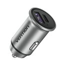 VENTION カーチャージャー 2-Port USB-A + USB-C(30W/30W) グレー FF-8890 | スマホ pc スマートフォン タブレット 周辺機器 アクセサリー 関連単語 ハブ 電源 ドライブ 無線 ルーター sdカード sim usb マウス キーボード LANケーブル hdmi ssd web Bluetooth(2)
