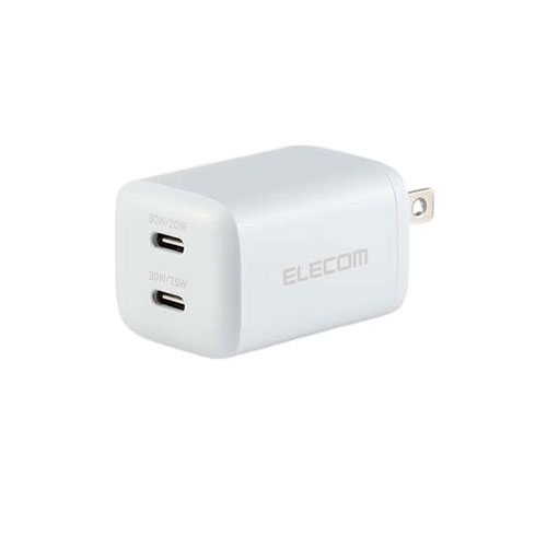 エレコム AC充電器 USB充電器 USB PD対応 30W USB-C×2 スイングプラグ ブラック MPA-ACCP9430WH | スマホ pc スマートフォン タブレット 周辺機器 アクセサリー 関連単語 変換 コネクタ アダプター ハブ 電源 ドライブ 無線 ルーター sdカード sim usb マウス