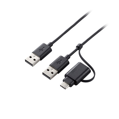 パソコン スマホ PC 周辺機器 便利グッズ データ移行ケーブル USB2.0 Windows-Mac対応 Type-Cアダプタ付属 1.5m ブラック2台のパソコンのデータをケーブル1本で 簡単に移行することができるUSB2.0対
