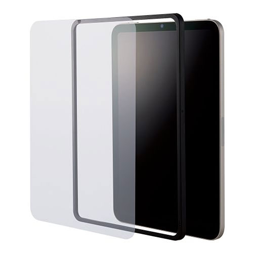 スマホ パソコン タブレット PC アクセサリー iPad mini 第6世代(2021年モデル) ガラスフィルム ガイドフレーム付 0.33mmガラス特有のなめらかな指滑りを実現するiPad mini 第6世代(2021年モデル)用ガ