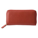 牛革ラウンド長財布 10×19.5×2.5cm シンプルデザイン 男女兼用 キャメル K50809938 | バッグ 鞄 小物入れ 財布 ポーチ 関連単語 可愛い アイデア商品 便利 牛 取っ手 持ち 手 防水 袋 卓上 長財布 メンズ 男性 女性 レディース カバン ふた付き おしゃれ(4)