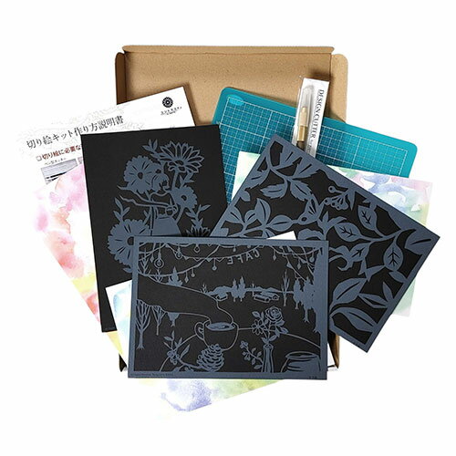 人気 冬 お歳暮 ギフト クリスマス プレゼント トラストプリンティング 切り絵スターターキット 切り絵作家・草太セット 切り絵道具一式/カフェ、ナチュラル、テ...