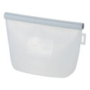くり返し使えるシリコン保存バッグ 21.6×14×7cm(1L) 電子レンジOK クリア K50205240 | バッグ 鞄 小物入れ 財布 ポーチ 関連単語 ...