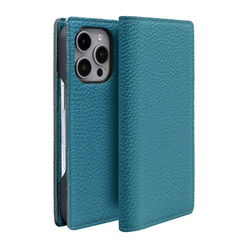 ABBI SIGNATURE シュランケンカーフ MagSafe対応ダイアリーケース for iPhone 16 Pro Max セルリアンブルー ABS27298i16PM