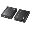 PC パソコン スマホ タブレット 周辺機器 USB2.0信号を最大100mまで延長でき 4台のUSBデバイスを延長接続できる4ポートハブ付きのUSB2.0エクステンダー パソコンとUSB機器間を最大100mまで延長することができる(2)