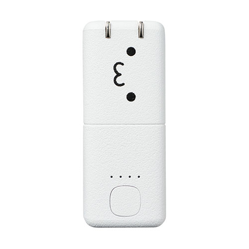 エレコム AC充電器一体モバイルバッテリー 5000mAh/30W/C×1 しろちゃん(ホワイト×ブラック) DE-AC09-5000WF PC パソコン スマホ タブレット | 関連単語 スマートフォン 携帯電話 アクセサリー iPhone パーツ iPad 周辺機器 メモリ Android ドライブ USB