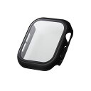 エレコム フルカバーケース Apple Watch Series 10 (42mm) プレミアムガラス 高透明 ブラック AW-24BFCGBK PC パソコン...