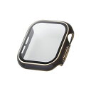 エレコム フルカバーケース &me Apple Watch Series 10 (42mm) プレミアムガラス 高透明 ゴールドライン チャコールグレー AW-24BFCGJGY PC パソコン スマホ タブレット | 関連単語 モニター アーム 液晶 保護 マウス ssd ディスク hdd ルーター アダプタ(2)
