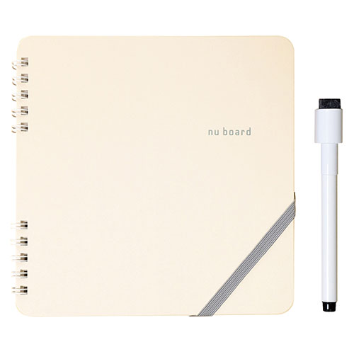 人気 冬 お歳暮 ギフト クリスマス プレゼント 【3セット】 欧文印刷 nu board Square (スクエア) スリム手帳型ホワイトボード ライトサンド...
