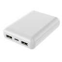 【3セット】 HIDISC 空調服対応 高性能IC搭載 大容量コンパクトモバイルバッテリー 10000mAh ホワイト HD3-MBTC10000WHX3 PC...