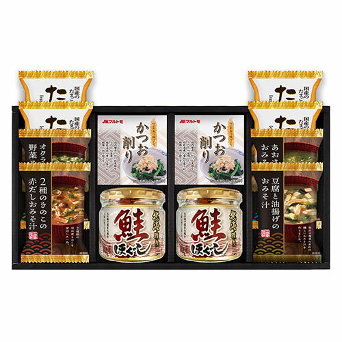 【3セット】 海味彩 フリーズドライ&鮭ほぐし バラエティセット たまごスープ、おみそ汁3種、オクラ入野菜スープ、マルトモかつおパック、鮭ほぐし AZS-402X3 食品 佃煮 詰合せ セット ギフト | 関連単語 鰹 昆布 だし 御歳暮 御中元 かつおぶし 母の日 父の日 入学