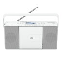 WINTECH CDクロックラジオ スリムデザイン AC電源/乾電池式 ホワイト CDC-810-W 時計 時短 時間 温度 | 関連単語 電池 腕時計 クォー...