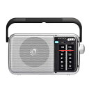 WINTECH AM/FMホームラジオ 大型文字盤でかんたん操作 シルバー HR-K73(2)