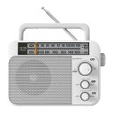 WINTECH AM/FMホームラジオ 大型文字盤でかんたん操作 ホワイト HR-K74(2)