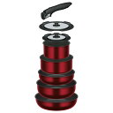 THERMOS サーモス 取っ手のとれるフライパン8点セットDA (フライパン22/26cm・炒め鍋24cm・鍋16/20cm ほか 22502804 調理 料...