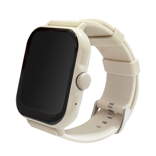 SaiEL スマホがなくても使えるスマートウォッチ 全画面フルタッチ スマホなし単独使用可能 アイボリー SLI-HCW02-IV 時計 時短 時間 | 関連単...