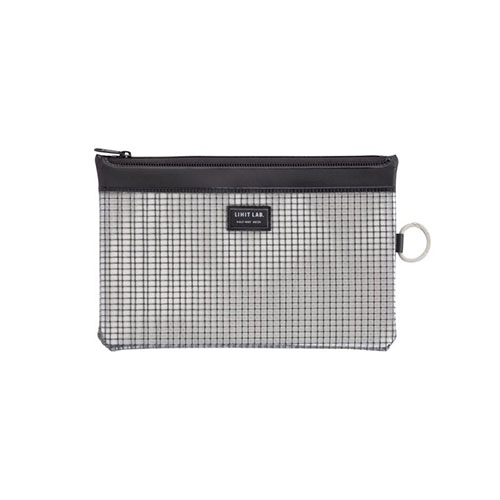 LIHIT LAB. ハーフウェイ メッシュ B6サイズのクリアケース コピー用紙約150枚程度を収納 ブラック F24..