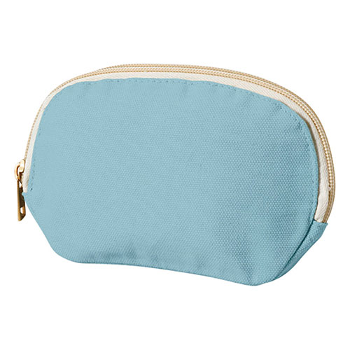 キャンバスラウンドティッシュポーチ マチ付きで見た目以上の収納力・推し活にもオススメ スモークブル..