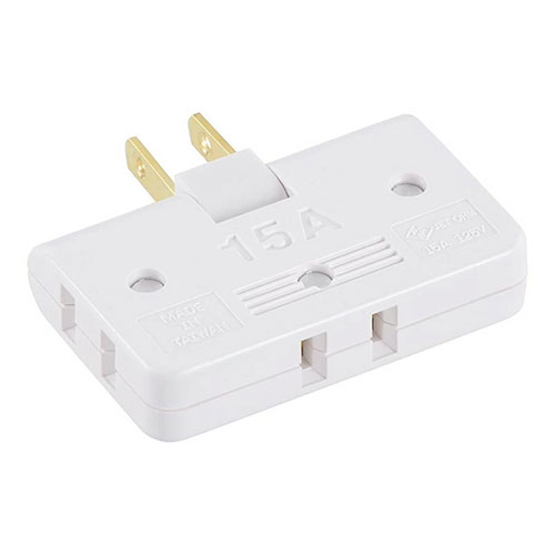 オーム電機 コーナータップ 3個口 06-4964　ホワイト HS-A39W