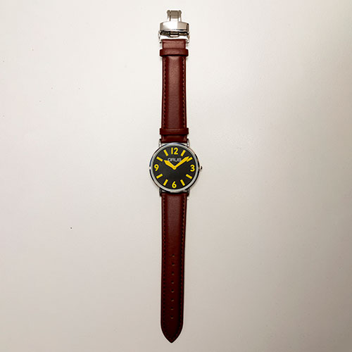 GRUS グルス 腕時計 ロービジョンウォッチ 見やすい文字盤 Dバックル 黒ダイヤル×黄インデックス GRS006-02 時計 時短 時間 | 関連単語 アイデア商品 便利 グッズ 男 女 ケース バンド デジタル アナログ 電池 腕時計 クォーツ 軽量 かっこいい 可愛い 電子