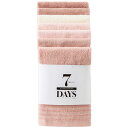 【7枚組×3セット】 本多タオル 7DAYS 1週間のフェイスタオル 34×78cm ピンク HT-44672X3