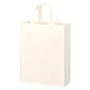 【5枚セット】 再生PETユーティリティバッグ Mサイズ マチ付・厚みのある書類を収容可能・持ち手約27cm アイボリー 22556504X5(4)