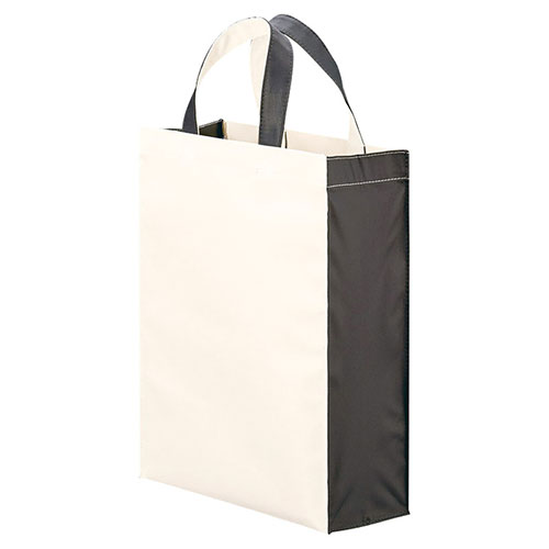 【5枚セット】 再生PETユーティリティバッグコンビ Mサイズ A4がすっぽり・約320×250×100mm・持ち手約27cm ブラック 22556704X5 鞄 かばん | 関連単語 2way 黒 旅行 マザーズバッグ 斜めがけ かわいい 高校生 ハンドバッグ ブランド 韓国 A4収納 小さめ 自立