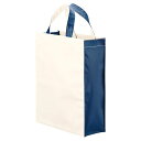 【5枚セット】 再生PETユーティリティバッグコンビ Mサイズ A4がすっぽり・約320×250×100mm・持ち手約27cm ネイビー 22556705X5(4)