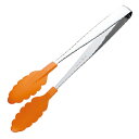 【5本セット】 田辺金具 抗菌耐熱カラートング(大) 300mm オレンジ TK-1108X5