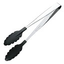 【5本セット】 田辺金具 抗菌耐熱カラートング(大) 300mm ブラック TK-1054X5