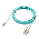 サンワサプライ 補強メガネ型光ファイバケーブル マルチOM3・LC×2-SC×2・2m HKB-HOM3LCSC-02