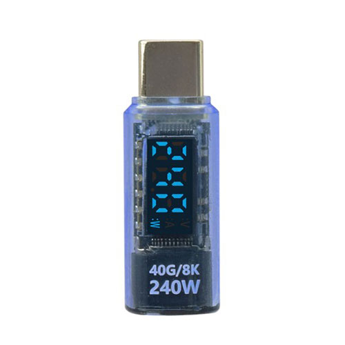 日本トラストテクノロジー USB4対応 TYPE-C 電力ディスプレイ240W スケルトンブルー TCTC-DSP240-SBL