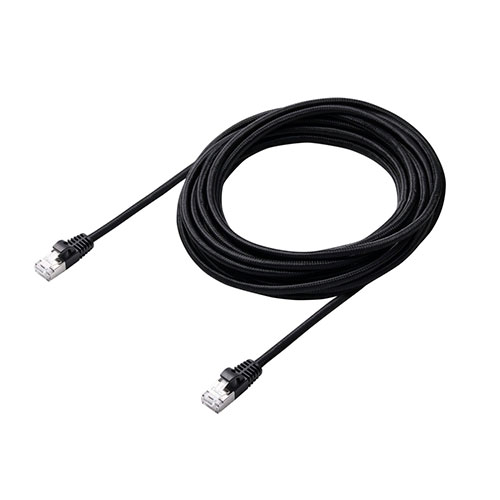 エレコム Cat7 LANケーブル(高耐久) 高速光通信に最適な10ギガビットイーサネット(10GBASE-T) 5m ブラック LD-TWSM/BK50