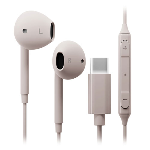 PGA USB Type-C ステレオイヤホン ベージュ PG-SEIE2BE5 PC パソコン スマホ タブレット | 関連単語 ケ..