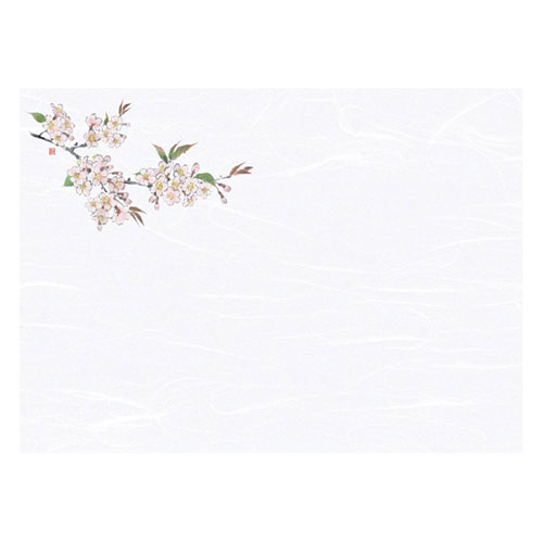ヤマコー 用美 業務用 尺3雲竜和紙懐石まっと 花彩(はなさい) 桜 (100枚入) yamaco66429 食器 | 関連単..