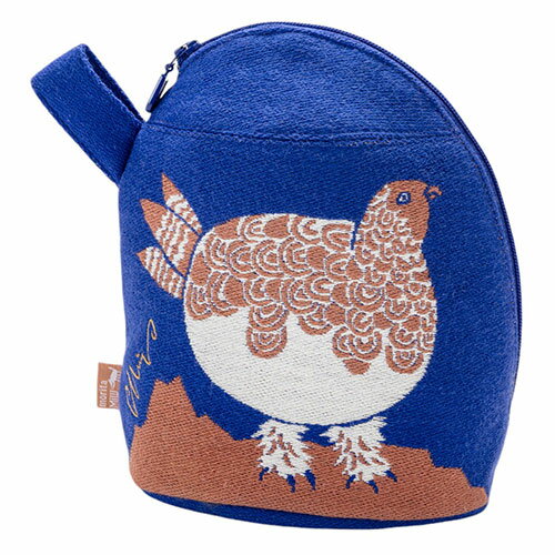 楠橋紋織 morita MiW マチ付きポーチ 春に呼ぶツガイライチョウ 詩画作家・森田MiWコラボブランド A-69..