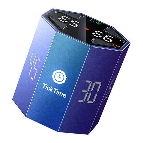 llano TickTime MAX ポモドーロタイマー 生産性アップ・集中力向上 手のひらサイズ 3/5/10/15/25/30/45/60分 ブルー TK2C-B1