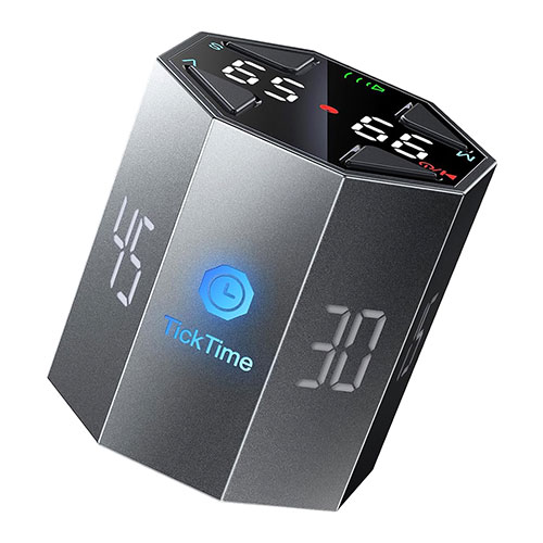 llano TickTime MAX ポモドーロタイマー 生産性アップ・集中力向上 手のひらサイズ 3/5/10/15/25/30/45/60分 グレー TK2C-SG1