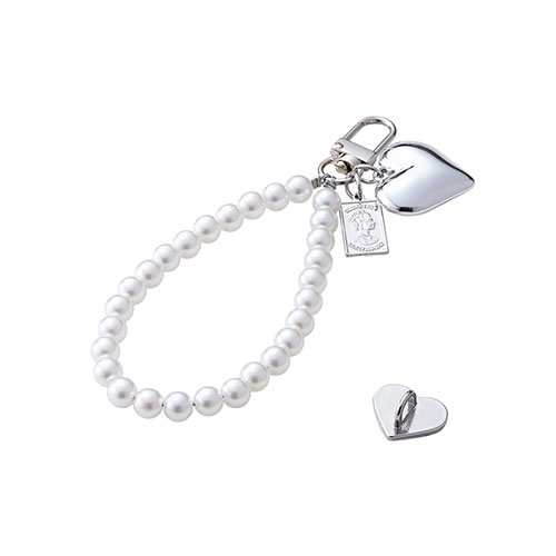 エレコム チャームストラップビーズ ホワイト エレガントなパールビーズの上品な輝き P-STKHBEPALWH