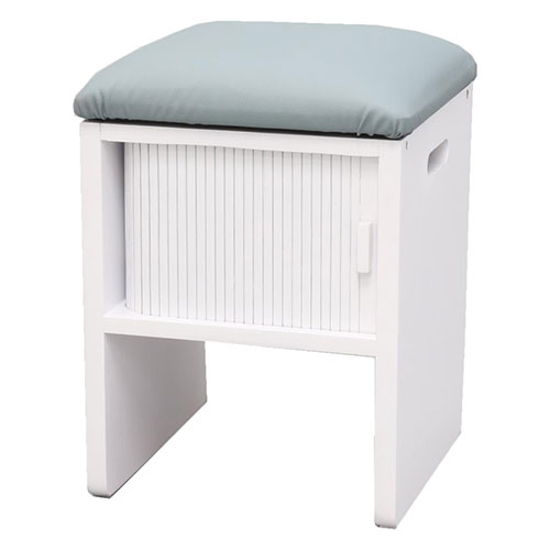 オスマック ジャバラ扉のスツールボックス ホワイト KTXCR-282837W ソファ チェア ボード テーブル 棚 ..